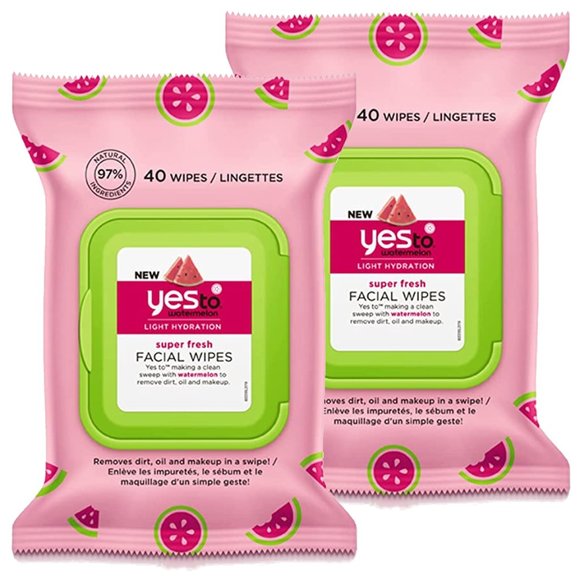 Yes To Watermelon Refreshing Facial Wipes Duo Pack - Picture 1 of 2